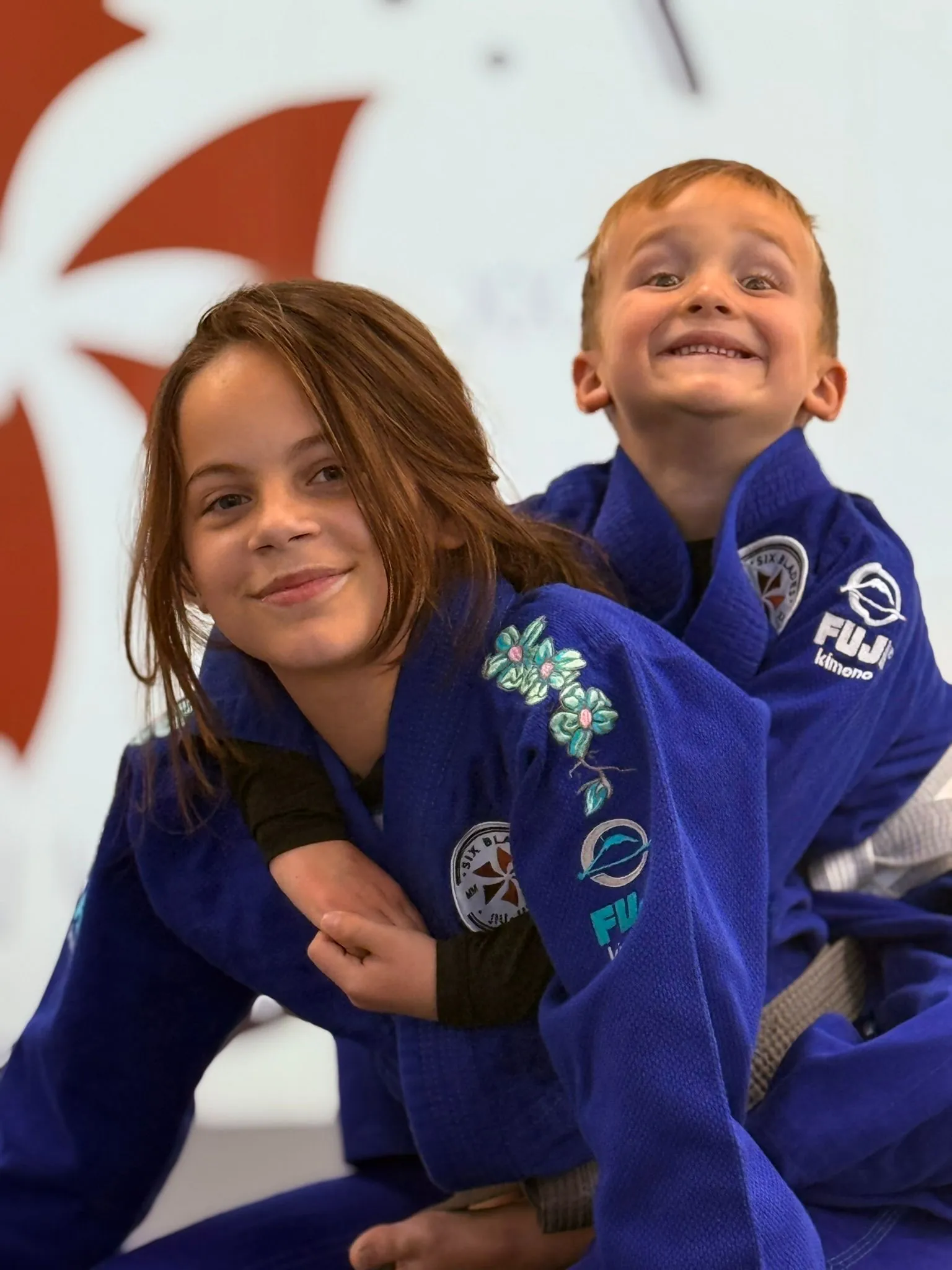 Kids training at Six Blades Jiu Jitsu South Denver camp